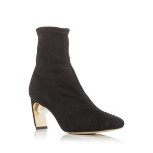 NICHOLAS KIRKWOOD Womens Black Faux-Pearl Heel Maeva Leather Heeled Boots 38